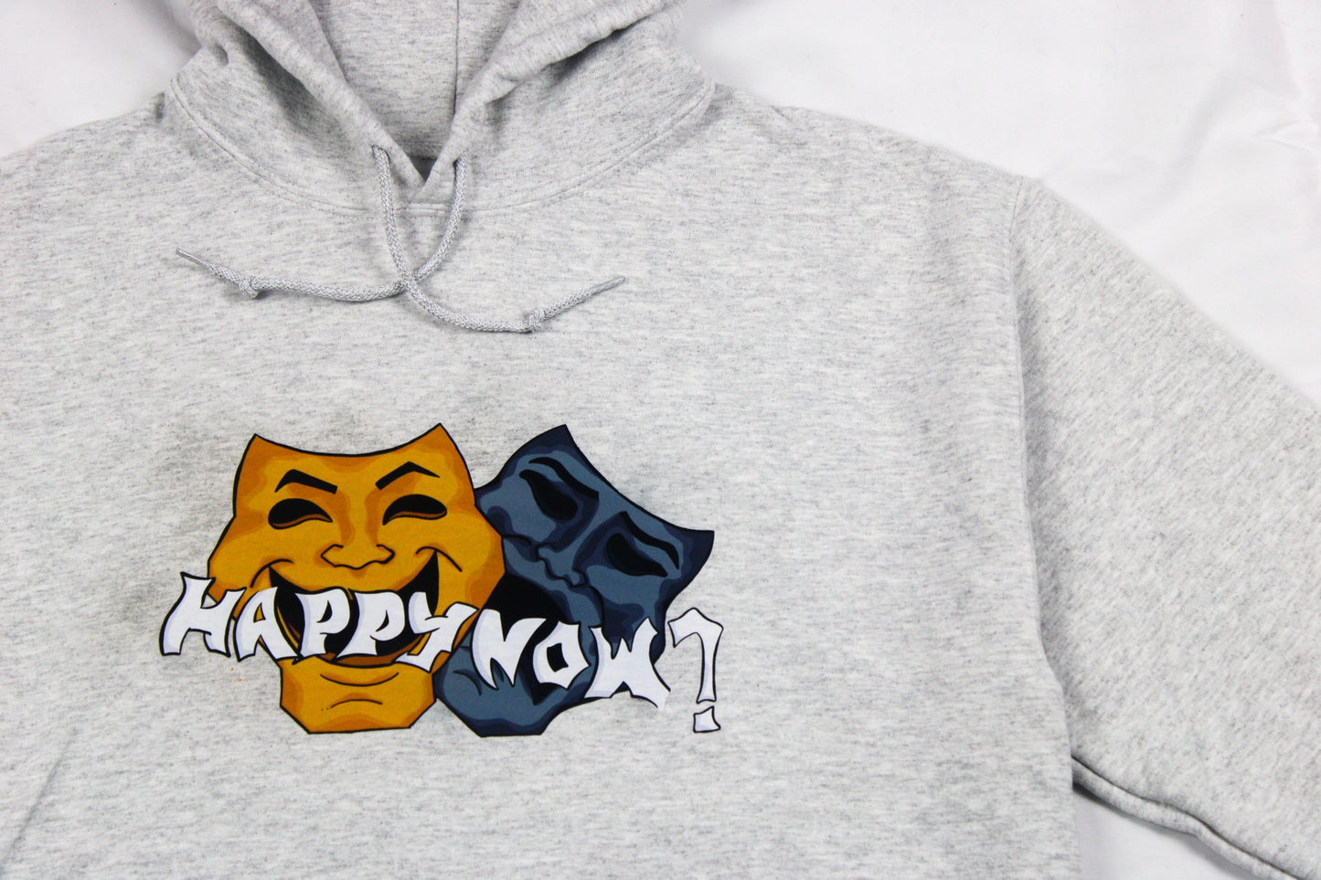 "happy now?" hoodie (ash)